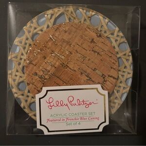 NWT Set of 4 Lilly Pulitzer acrylic coasters
